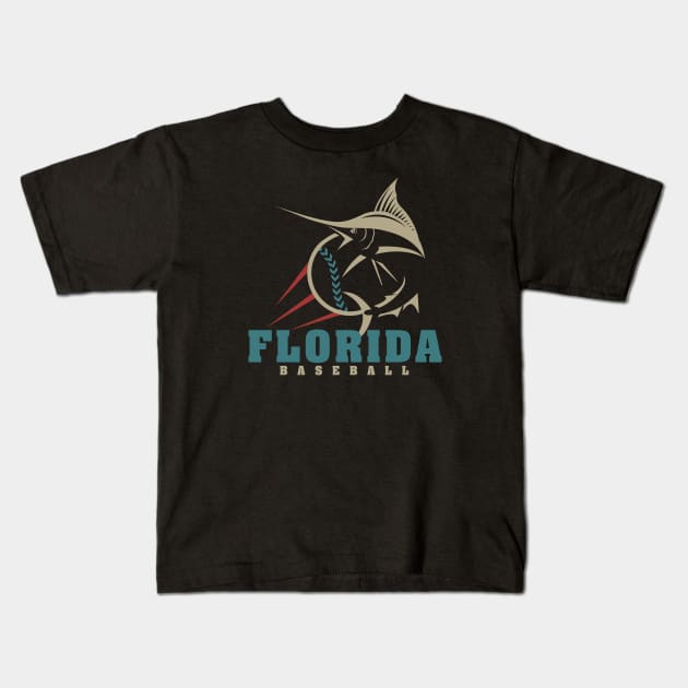 Florida Baseball Kids T-Shirt by Toogoo